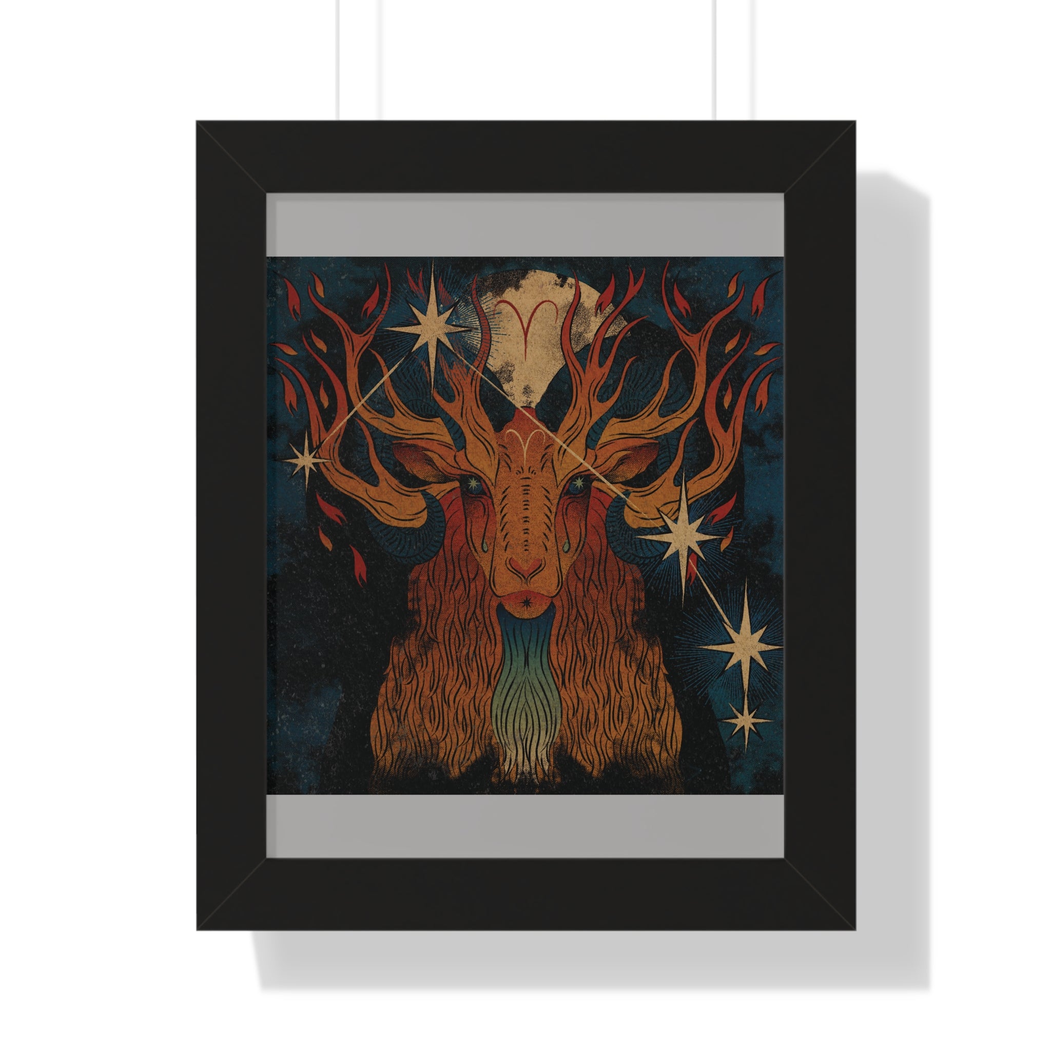 Whimsical Forest Spirit Vertical Framed Poster - Mystical Home Decor